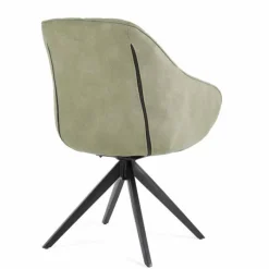 Bo Lundgren Eetkamerstoel - Neil - met draaivoet - lederlook Toronto groen