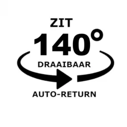 Bo Lundgren Eetkamerstoel - Neil - met draaivoet - lederlook Toronto groen