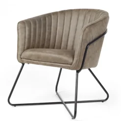 Sale Bo Lundgren Eetkamerstoel - Nova - lederlook Soft groen