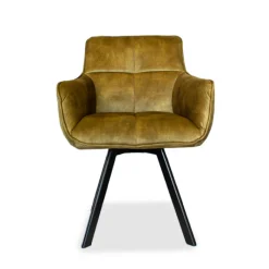 New Bo Lundgren Eetkamerstoel - Peter - Draaibaar - stof Velours Adore green