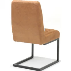 Discount Bo Lundgren Eetkamerstoel - Sanne - Lederlook Soft Cognac