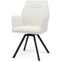 Best Bo Lundgren Eetkamerstoel - Tina - stof Teddy wit