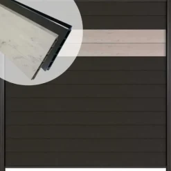 Discount Elephant Schutting composiet Mix & Match antraciet/ bicolorgrijs (180 x 180 cm)