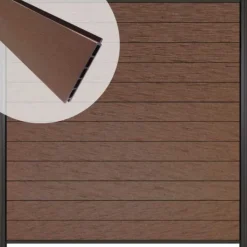 Elephant Schutting composiet Mix & Match donkerbruin - antra (180 x 180 cm)