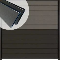 Online Elephant Schutting composiet Mix & Match rock grey/ antraciet (180 x 180 cm)