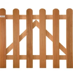 Outlet Elephant Tuinhek met poort set hardhout Bankirai Classic recht 10L ribbel (4,84 mtr)