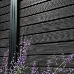 Discount Elephant Zelfbouw schutting composiet Modular Rhombus Zwart met alu accessoires (180 x 180 cm)