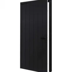 Clearance TrendHout Enkele plaatdeur met kozijn - linksdraaiend - zwart - 930 x 2115 mm incl. beslag