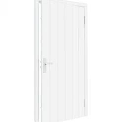 Best TrendHout Enkele plaatdeur met kozijn - rechtsdraaiend - wit - 930 x 2115 mm incl. beslag