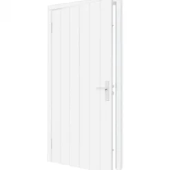 Best TrendHout Enkele plaatdeur met kozijn - linksdraaiend - wit - 930 x 2115 mm incl. beslag