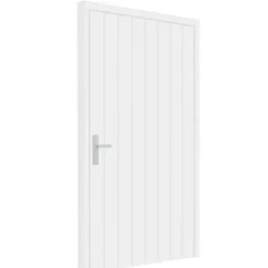 Best TrendHout Enkele plaatdeur XL met kozijn - rechtsdraaiend - wit - 1200 x 2115 mm incl. beslag