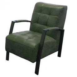 Sale HomingXL Fauteuil - Elba - Lederlook Missouri groen 10