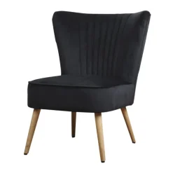 Discount HomingXL Fauteuil - Eva - stof Velours zwart