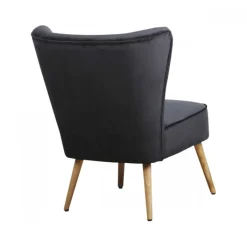 Discount HomingXL Fauteuil - Eva - stof Velours zwart
