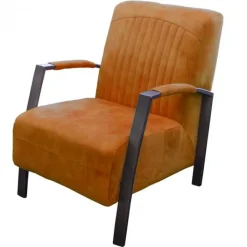 Clearance HomingXL Fauteuil - Giulietta - velours Adore cognac 28