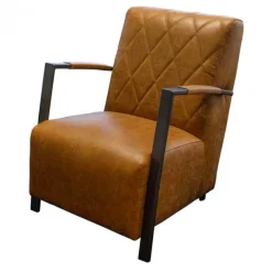 HomingXL Fauteuil - Isabella - lederlook Missouri cognac 03