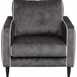 Clearance Bo Lundgren Fauteuil - Rör - velours Adore antraciet 67
