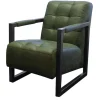 Clearance HomingXL Fauteuil - Salina - Lederlook Missouri groen 10