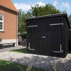 Clearance Plus Danmark Gesloten berging dubbele deur 5 m2 onbehandeld 218 x 229 x 220 cm