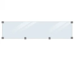 New Plus Danmark Glasplaat - Gehard glas 6 mm helder glas (174 x 44,6 cm)