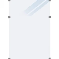 Discount Plus Danmark Glasplaat - Gehard glas 6 mm mat glas (90 x 127 cm)