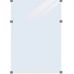 Discount Plus Danmark Glasplaat - Gehard glas 6 mm helder glas (90 x 127 cm)