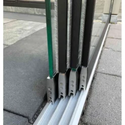 Hot TrendHout Glazen schuifwand links schuivend - Hoog 2270 mm - Breed max. 1630 mm - RAL9005