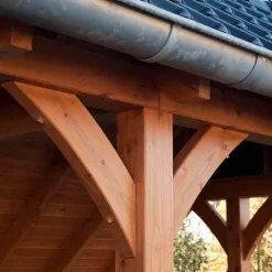 Best TrendHout Halfronde schoor Douglas 6,5 x 14,5 x 75 cm geschaafd