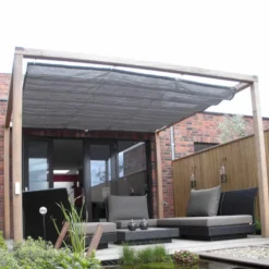 Discount Wovar Harmonica schaduwdoek antraciet - 200 x 500 cm