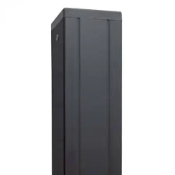 Outlet Elephant Hekpaal antraciet aluminium met kap en cypresse kern 6,8 x 6,8 cm