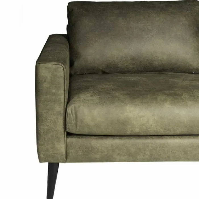 Hot HomingXL Hoekbank - Aster - rechts - stof lederlook Dalton groen 14