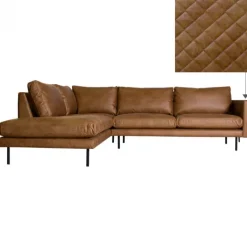 Hot HomingXL Hoekbank - Daisy - links - leer Colorado cognac 03