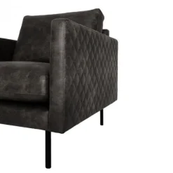 Sale HomingXL Hoekbank - Daisy - links - leer Colorado antraciet 01