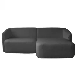 Sale HomingXL Hoekbank - Evora - rechts - stof now or never antraciet 92