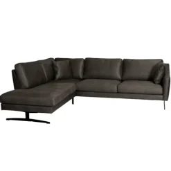 Clearance HomingXL Hoekbank - Faro - links - stof Kentucky antraciet 01