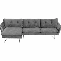 Best Bo Lundgren Hoekbank - Kuddar - links - velours Adore grijs 180