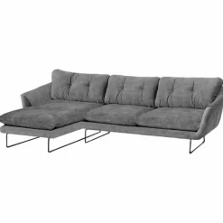 Best Bo Lundgren Hoekbank - Kuddar - links - velours Adore grijs 180