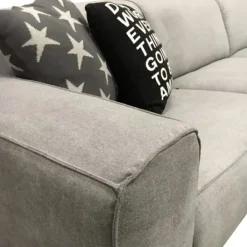 Online HomingXL Hoekbank - Lambada - rechts - stof Mine grijs 180