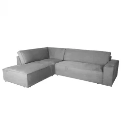 Sale Dutch by HomingXL Hoekbank - Marken - links - Bjorn grof geweven grijs 13