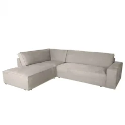 Outlet Dutch by HomingXL Hoekbank - Marken - links - Bjorn grof geweven beige 24