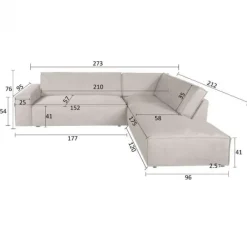 Best Dutch by HomingXL Hoekbank - Marken - rechts - City beige 03