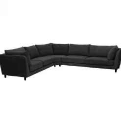 Sale HomingXL Hoekbank - Samba - links - stof Monet zwart/grijs 95