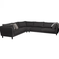 Clearance HomingXL Hoekbank - Samba - rechts - stof Monet zwart/grijs 95