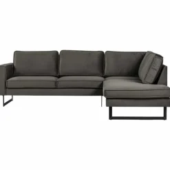 HomingXL Hoekbank - Stuart - rechts - Velours Adore donkergrijs 68