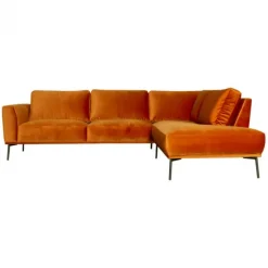 Sale HomingXL Hoekbank - Tulp - rechts - velours Brunei koper 18