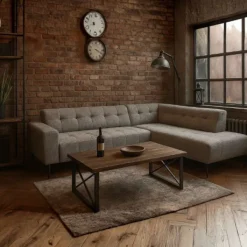 Best HomingXL Hoekbank Bovino open eind rechts - Bella 55 - 2,00 x 2,55 mtr breed