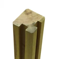 New Plus Danmark Hoekpaal rabatsysteem vuren - 9 x 9 cm groen geimpregneerd geschaafd