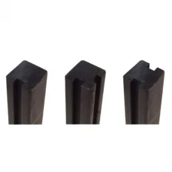 New Plus Danmark Hoekpaal rabatsysteem vuren - 9 x 9 cm zwart geschaafd