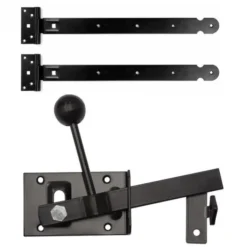 HomingXL Beslagset universeel - Tuinpoort - Zwart gepoedercoat