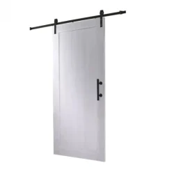 Discount HomingXL Schuifdeur MDF wit gegrond - 211,5 x 93 cm - dikte 38 mm - incl. schuifdeursysteem